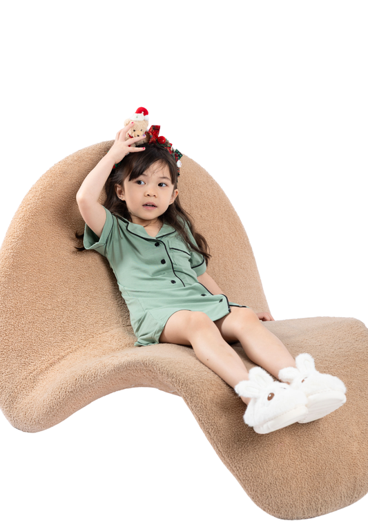 Ultra Soft Butter Bamboo Pajama Dress for Kids in Sage Green