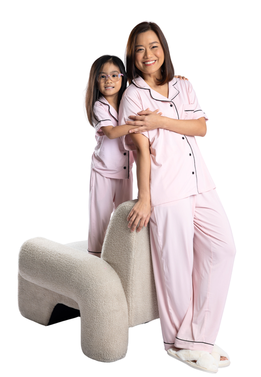 Ultra Soft Butter Bamboo Pajama Pants Set in Rose Embrace