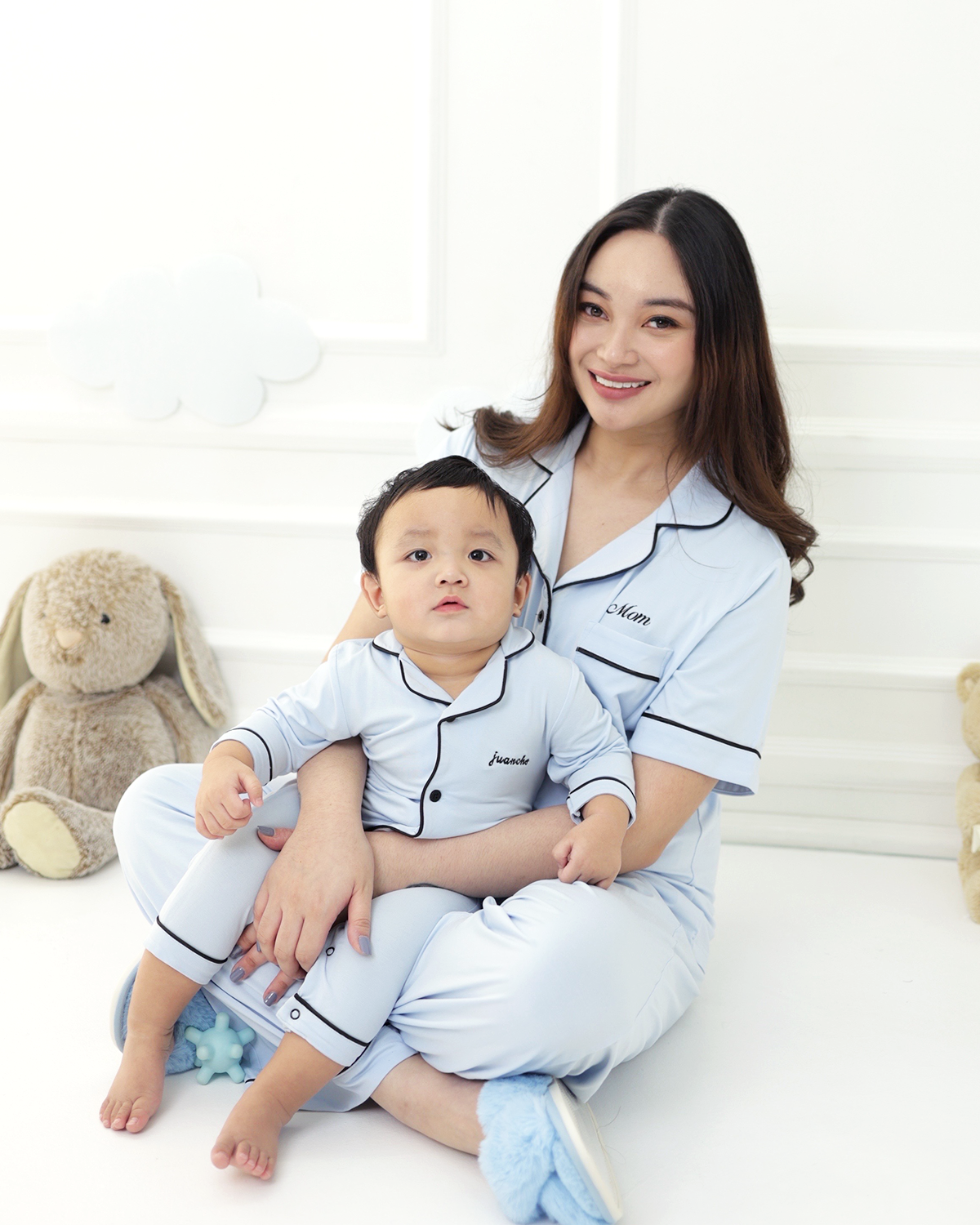 PREORDER: Ultra Soft Butter Bamboo Baby Pajama Onesie in Cuddle Blue