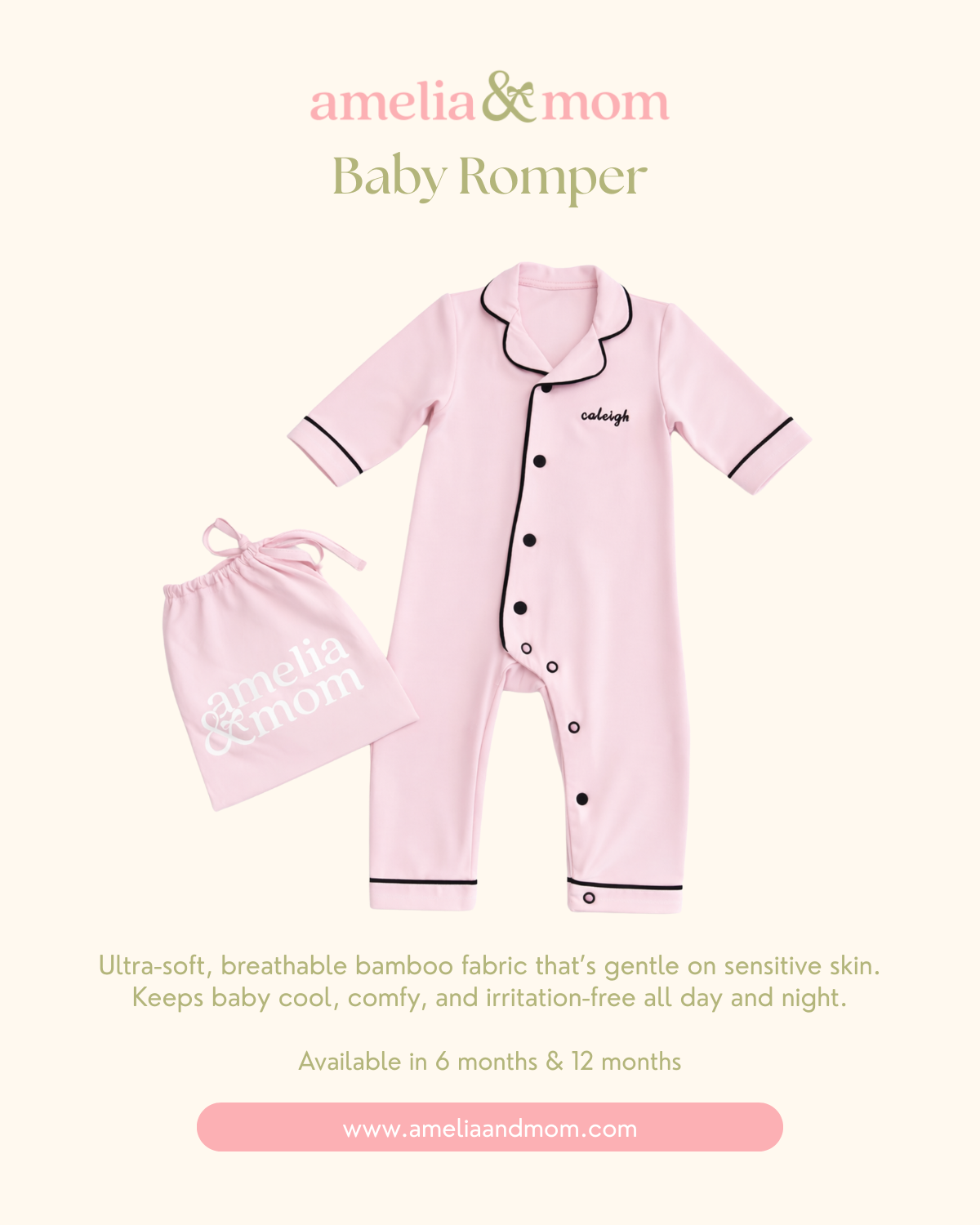 PREORDER: Ultra Soft Butter Bamboo Pajama Onesie in Rose Embrace