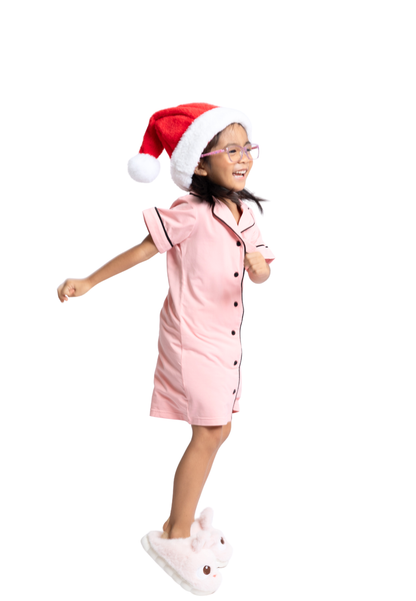 Ultra Soft Butter Bamboo Pajama Dress for Kids in Peach Embrace