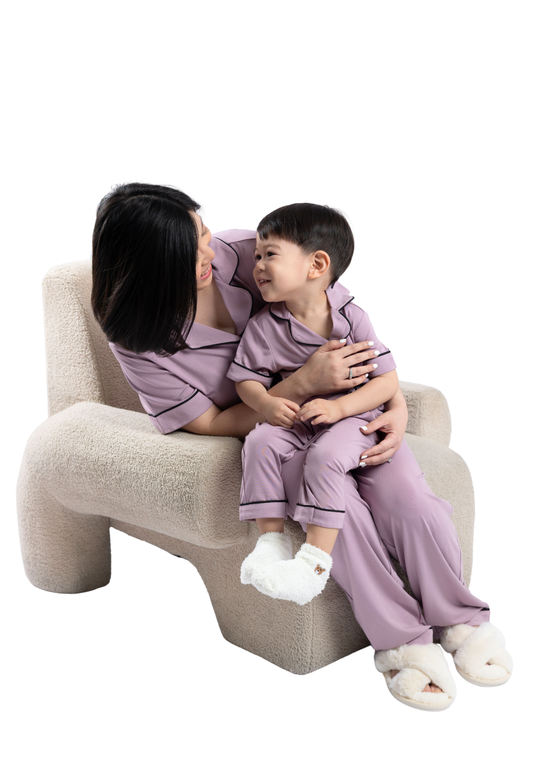 Ultra Soft Butter Bamboo Pajama Pants Set in Dreamy Mauve