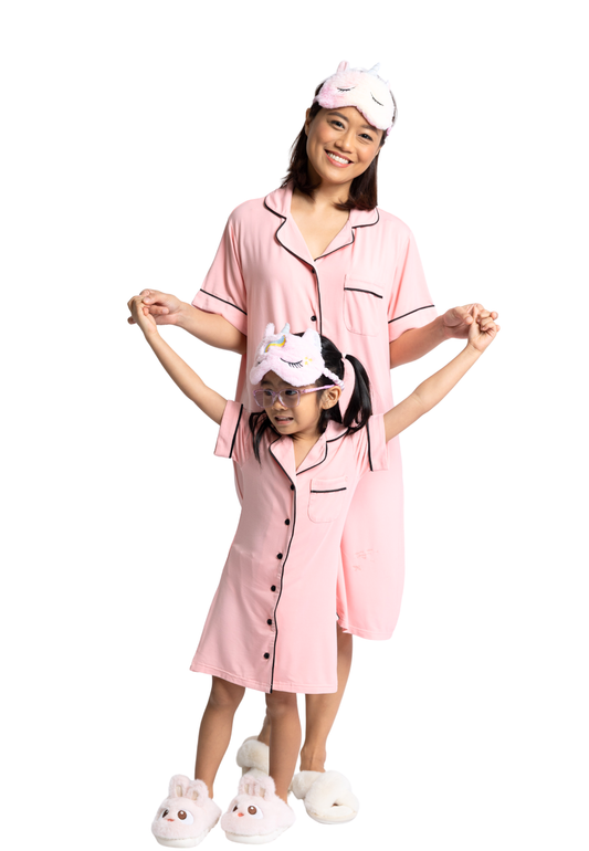 Ultra Soft Butter Bamboo Pajama Dress in Peach Embrace