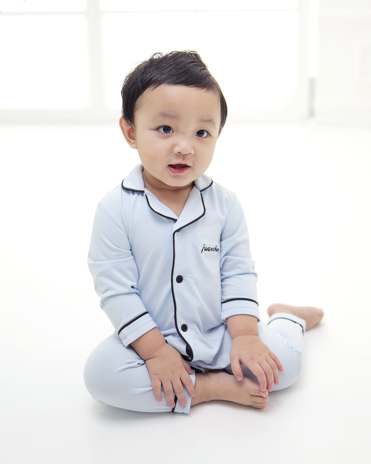 PREORDER: Ultra Soft Butter Bamboo Baby Pajama Onesie  in Cuddle Blue