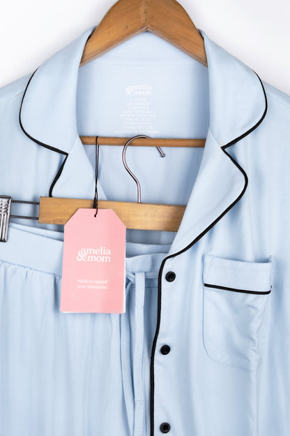 Ultra Soft Butter Bamboo Pajama Pants Set in Cuddle Blue