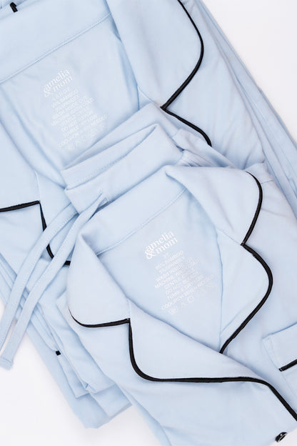 Ultra Soft Butter Bamboo Pajama Pants Set in Cuddle Blue