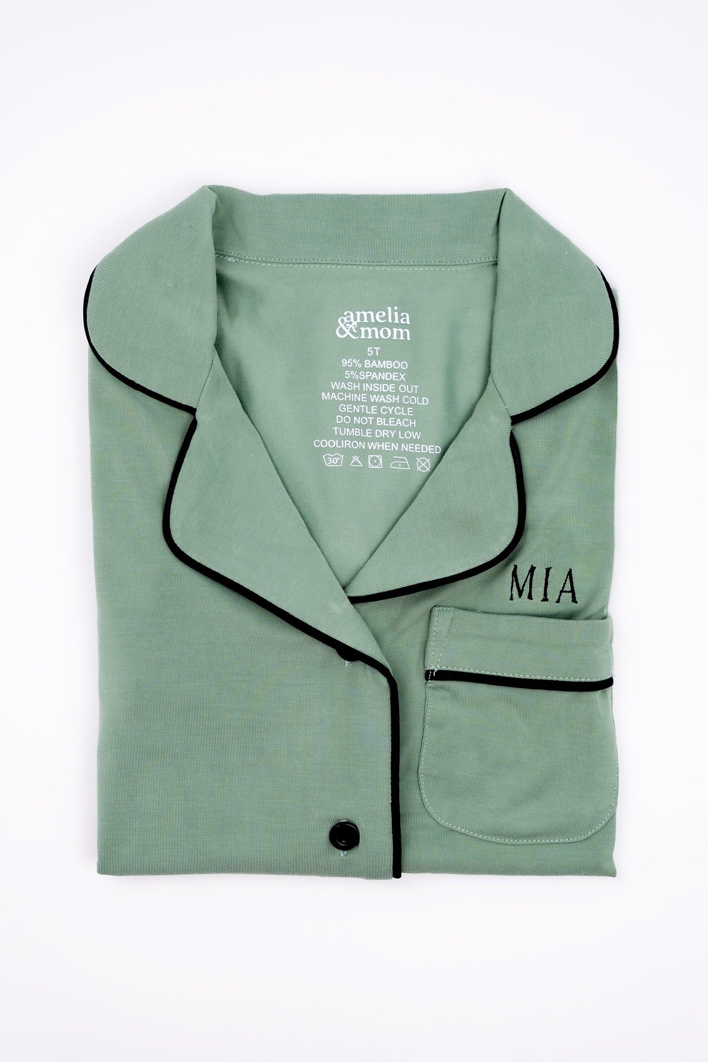 Ultra Soft Butter Bamboo Pajama Dress for Kids in Sage Green