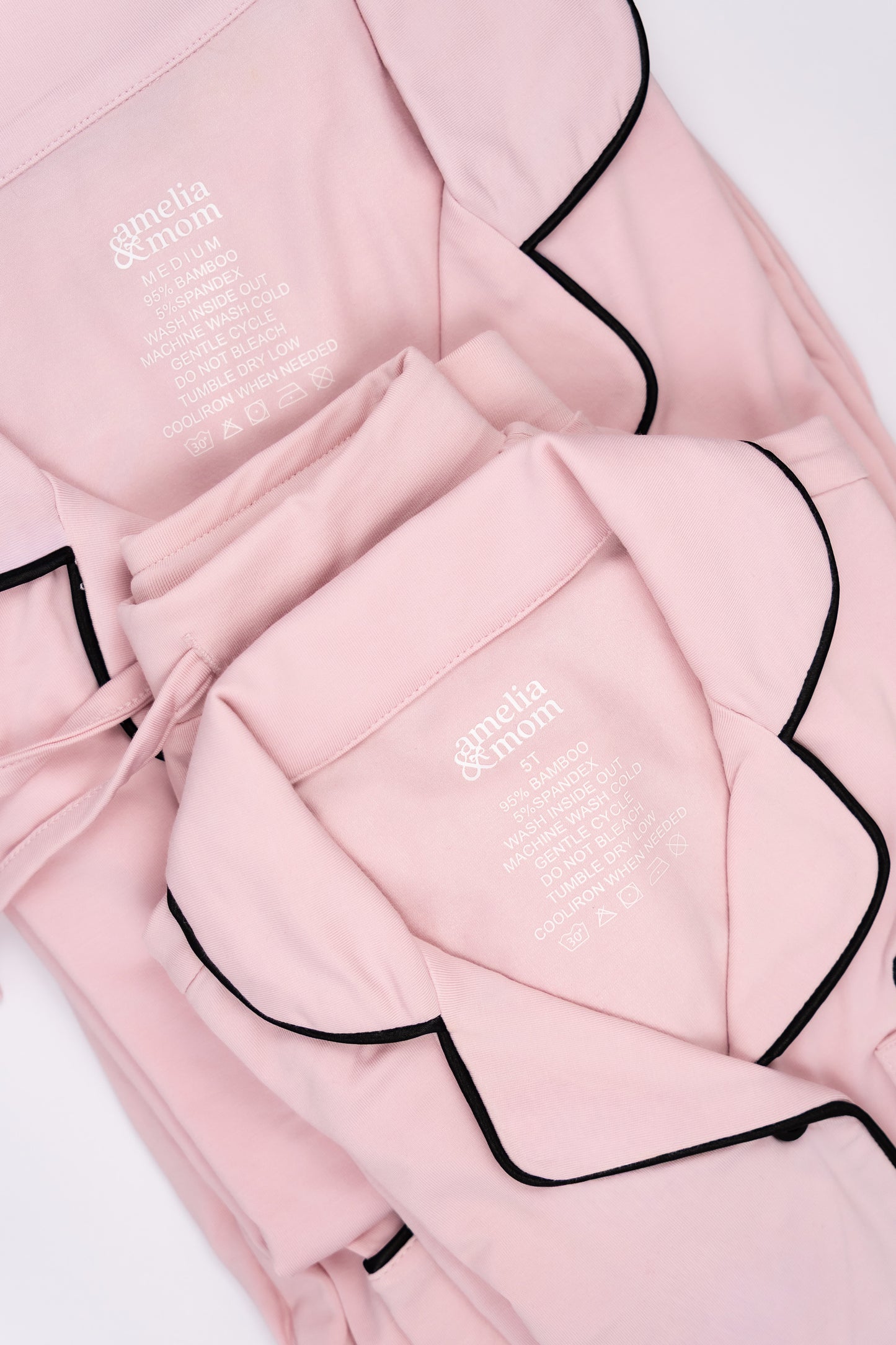 Ultra Soft Butter Bamboo Pajama Set for Kids in Rose Embrace