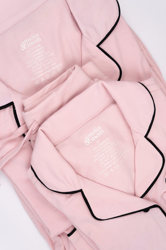 MOM and Kid Bundle Rose Embrace Pajama Set