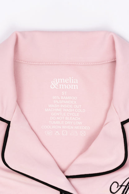 Ultra Soft Butter Bamboo Pajama Pants Set in Rose Embrace