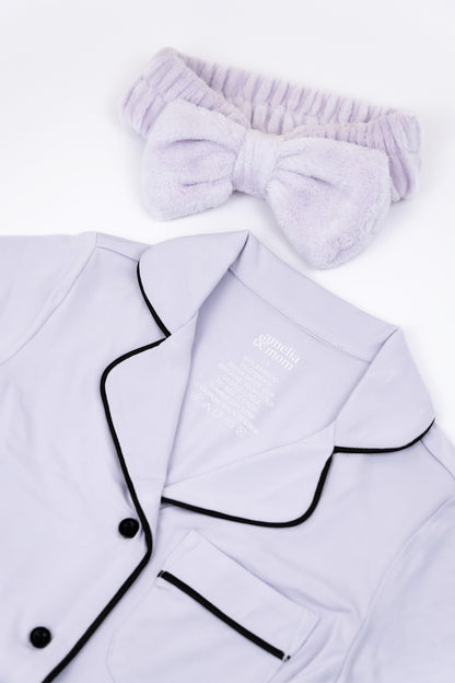 Ultra Soft Butter Bamboo Pajama Dress for Kids in Lilac Dream