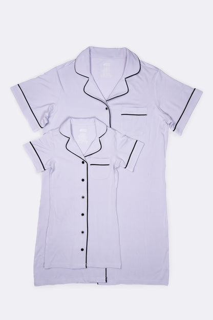 Ultra Soft Butter Bamboo Pajama Dress for Kids in Lilac Dream