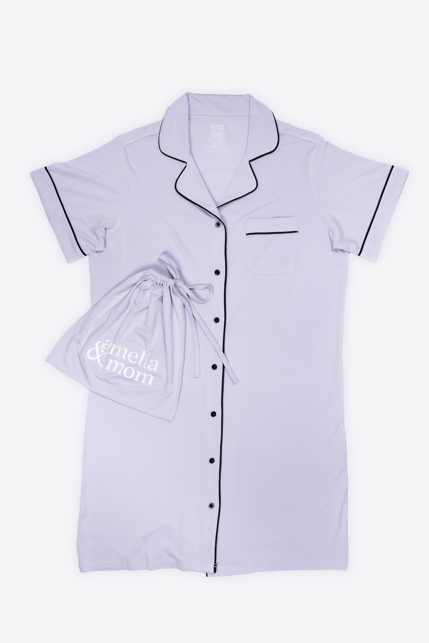 Ultra Soft Butter Bamboo Pajama Dress in Lilac Dream