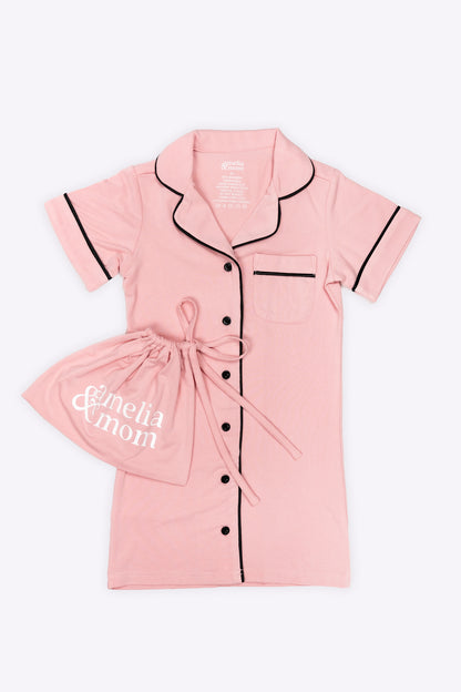 MOM and Kid Bundle Peach Embrace Pajama Dress