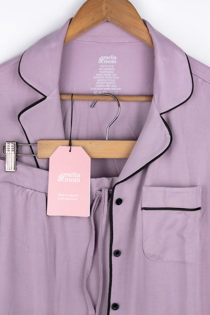 Ultra Soft Butter Bamboo Pajama Pants Set in Dreamy Mauve