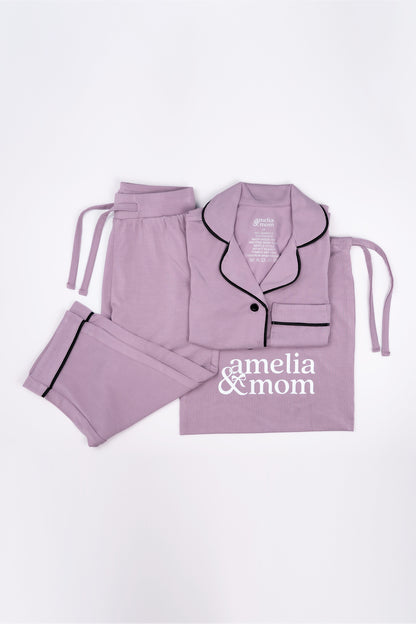 MOM and Kid Bundle Dreamy Mauve Pajama Set