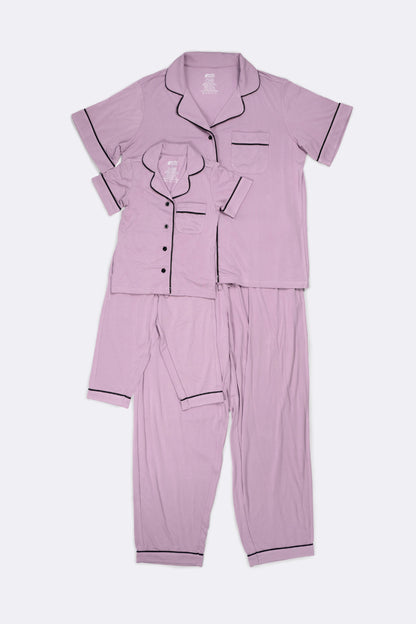 Ultra Soft Butter Bamboo Pajama Pants Set in Dreamy Mauve