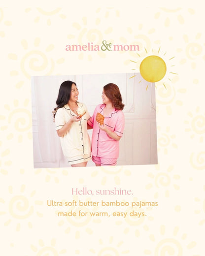 Summer Collection Bundle : Buy 2 PJ shorts Bubble Gum Pink and Sunshine Yellow & get FREE personalized Summer Tote Bag