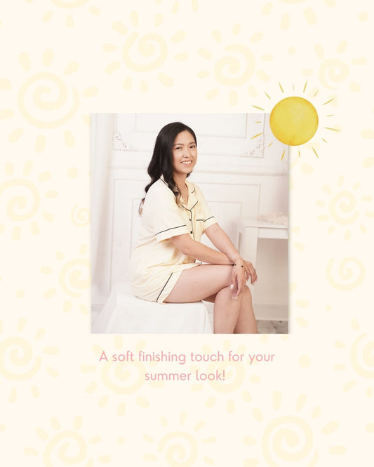 Ultra Soft Butter Bamboo Pajama Shorts Set in Butter Yellow