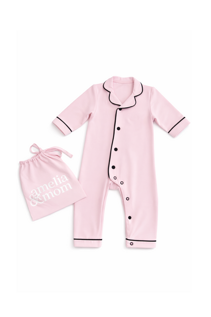 PREORDER: Ultra Soft Butter Bamboo Pajama Onesie in Rose Embrace