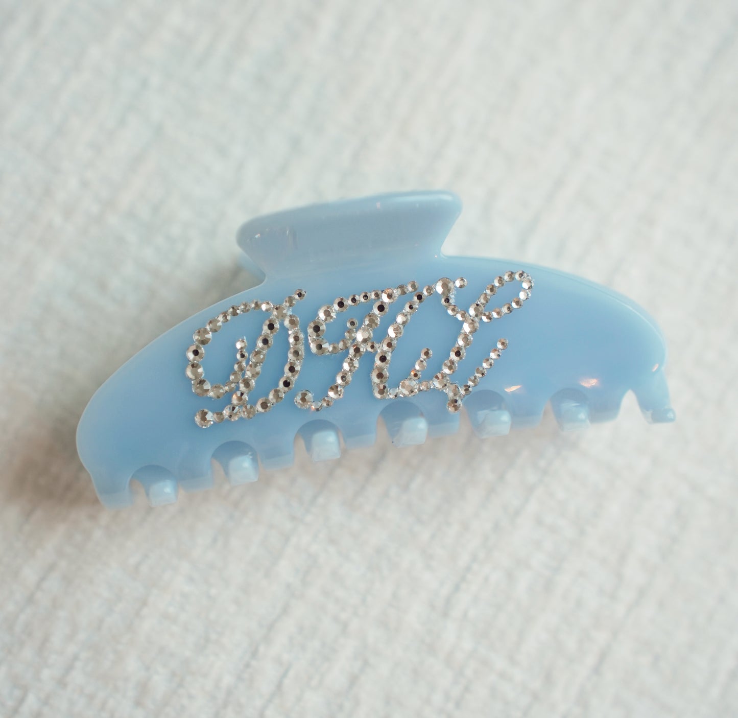 Preorder: Bamboo Pajama Pants Set in Cuddle Blue + Personalized Claw Clip